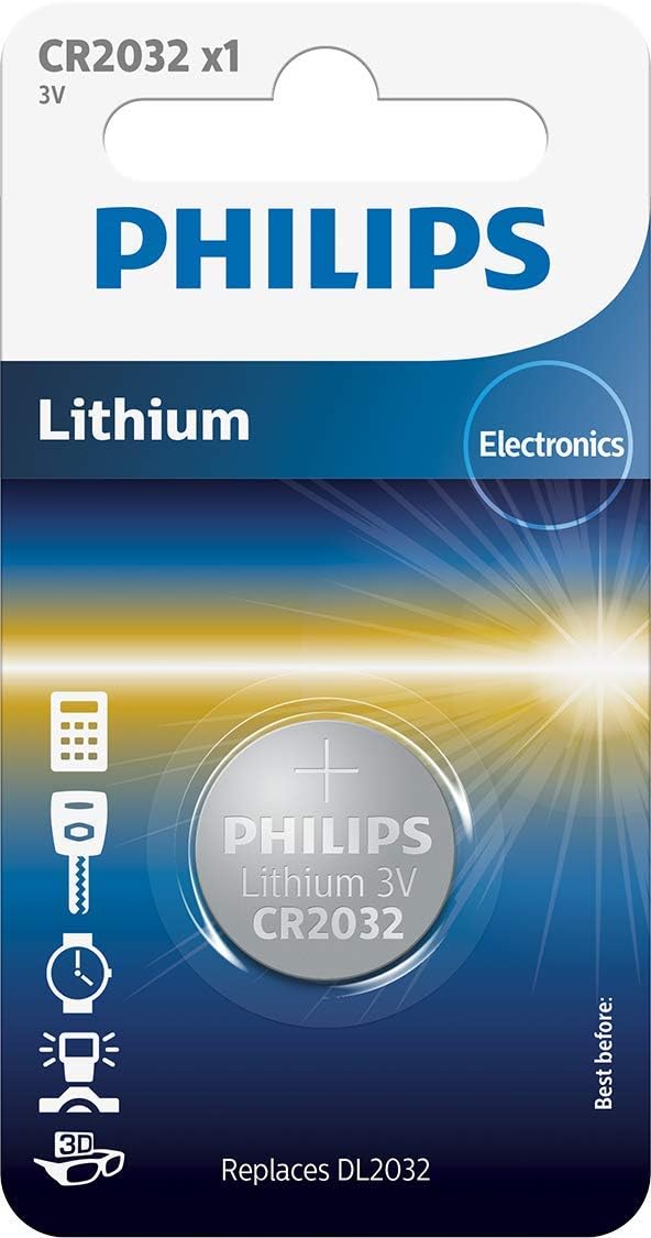 PHILIPS  LITHIUM COIN CELL (CR2032) - 3V