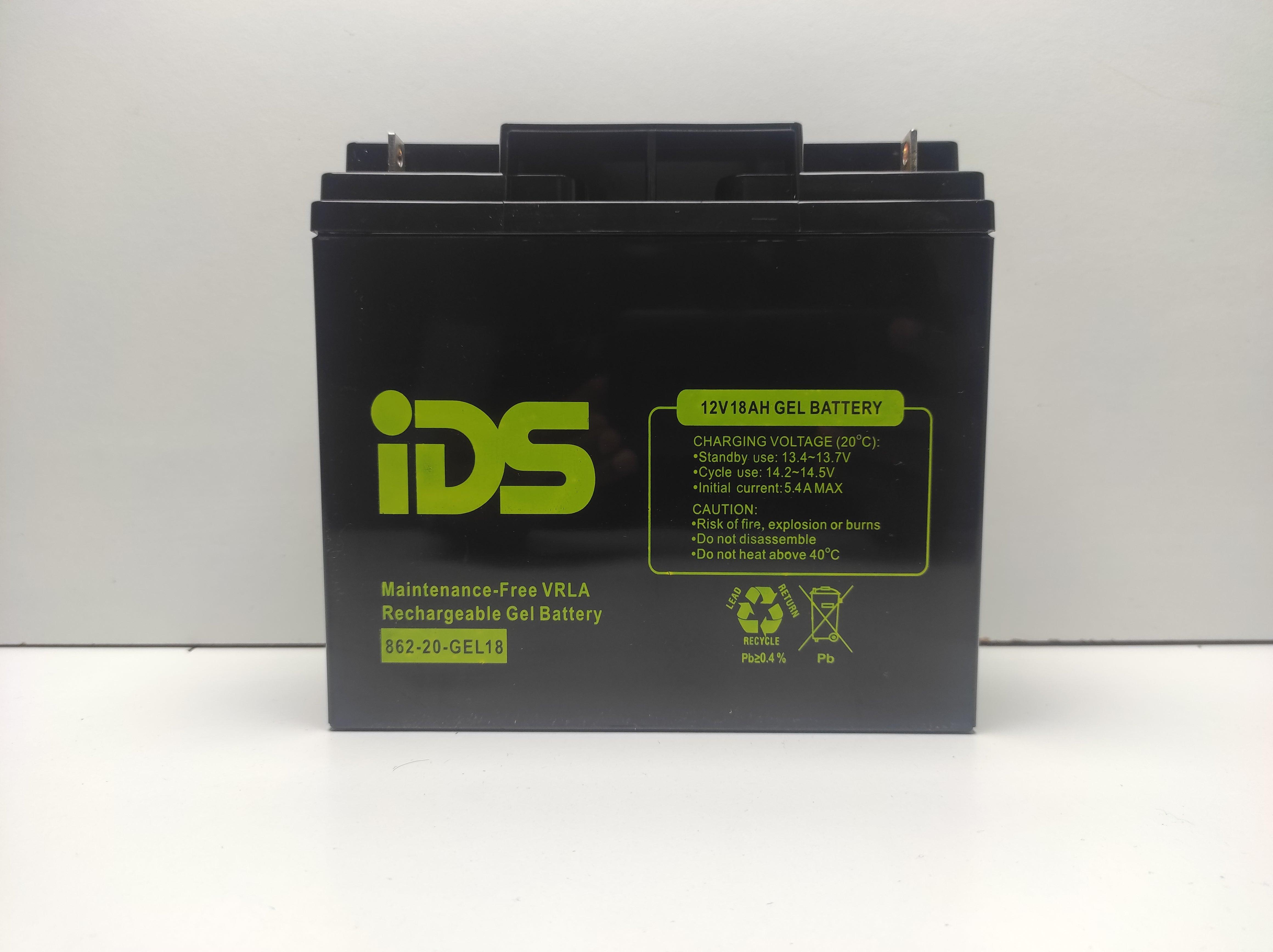 Ids 12v 18ah Gel Battery Neonsales 3712