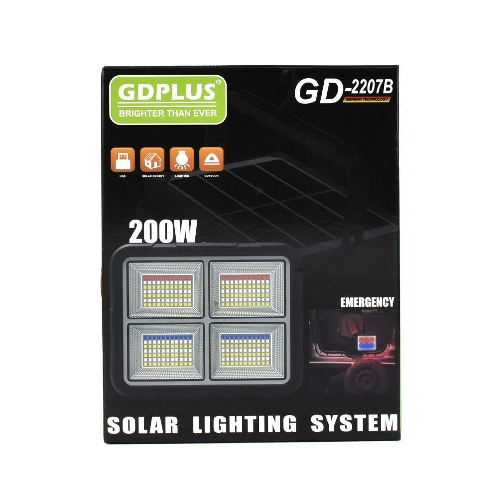 GDPLUS 200W LED BOX LAMP W/ SOLAR PANEL