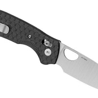 Honey Badger Cross-Bolt Drop-Point Med/Large Black Folding Knife