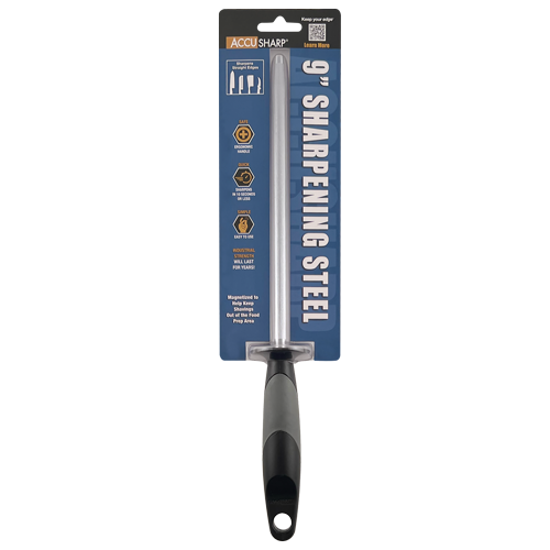 ACCUSHARP SHARPENING STEEL 9" - RUBBER GRIP - NeonSales {{ shop.shopifyCountryName }}