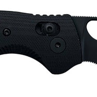 Honey Badger Cross-Bolt Drop-Point Med/Large PVD M390 Black Folding Knife