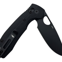 Honey Badger Cross-Bolt Drop-Point Med/Large PVD M390 Black Folding Knife