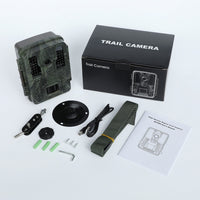 Wildguard BST880-style trail camera kit with camouflage camera and accessories