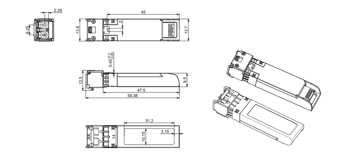 10G SFP+ SINGLE MODE 1310NM 10KM LC