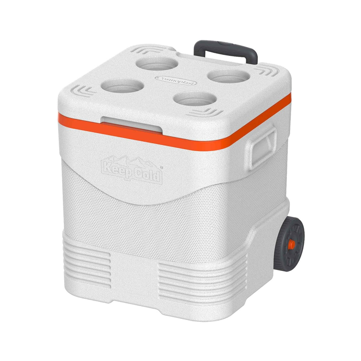 Cosmoplast 45L Trolley Cooler Box Grey-Blue