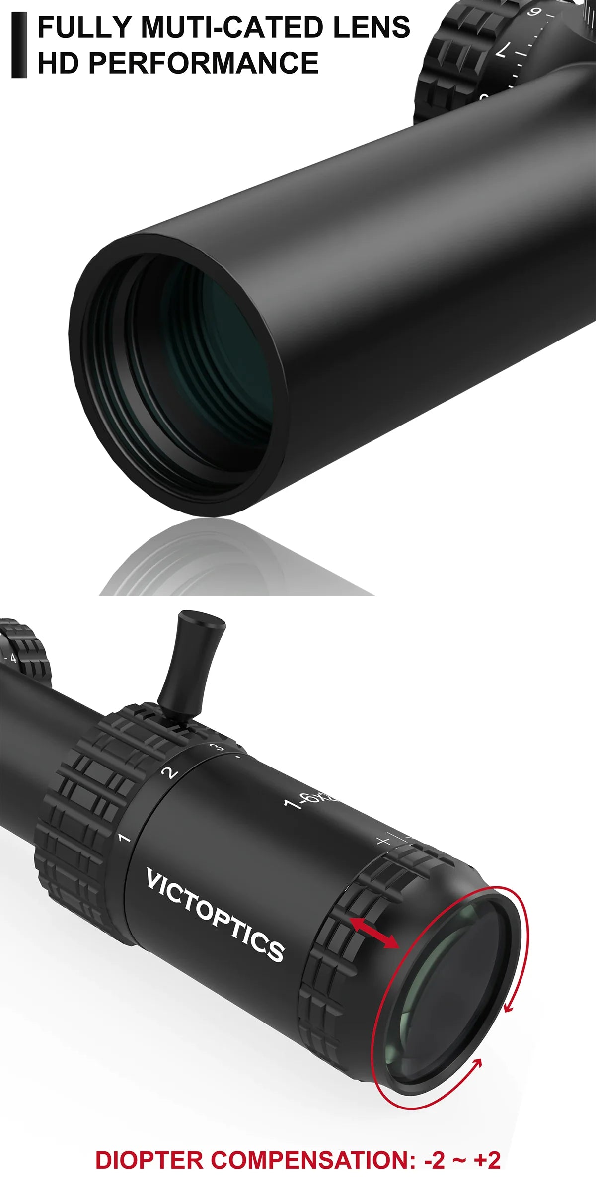 VECTOR OPTICS - S6 RIFLE SCOPE 1-6X24 SFP LPVO - NeonSales {{ shop.shopifyCountryName }}