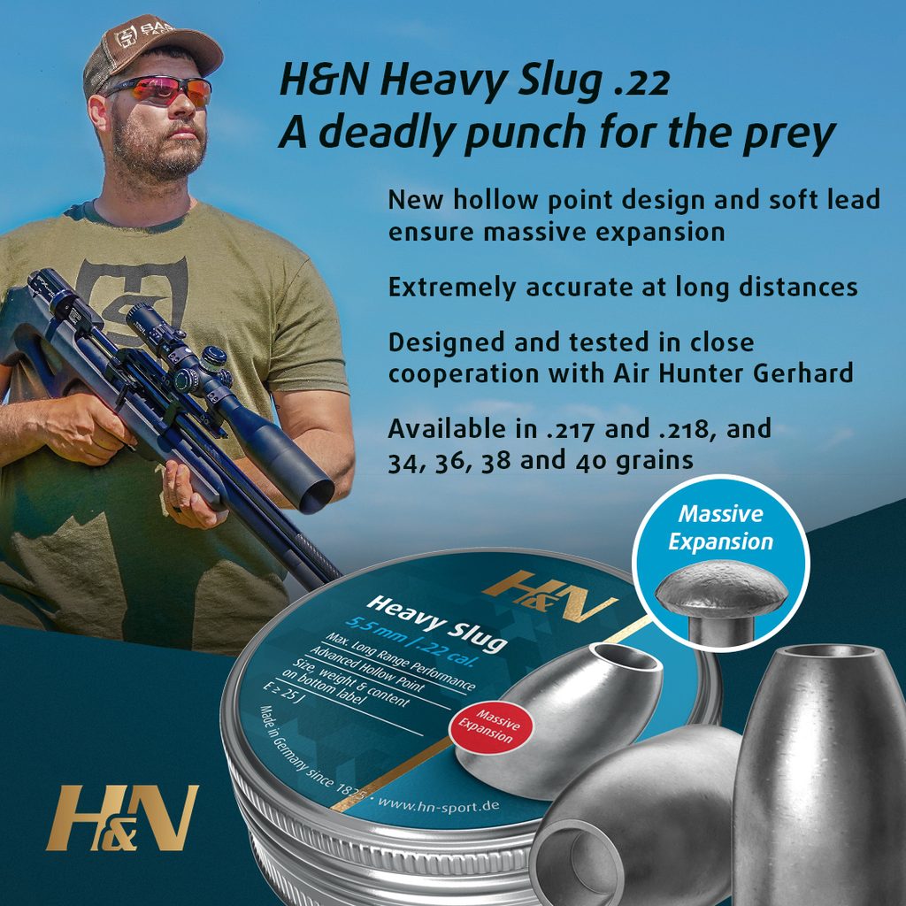 H&N SLUG HEAVY HP (34GR) .218 -150's