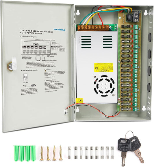 12V 20A CCTV POWER SUPPLY - FUSED - NeonSales {{ shop.shopifyCountryName }}