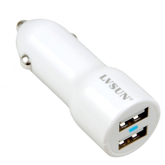 Dual USB 12V Car Charger 1A and 2A, 20-Piece Display