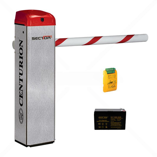 Centurion SECTOR II traffic barrier with 3m stainless boom - representative family image