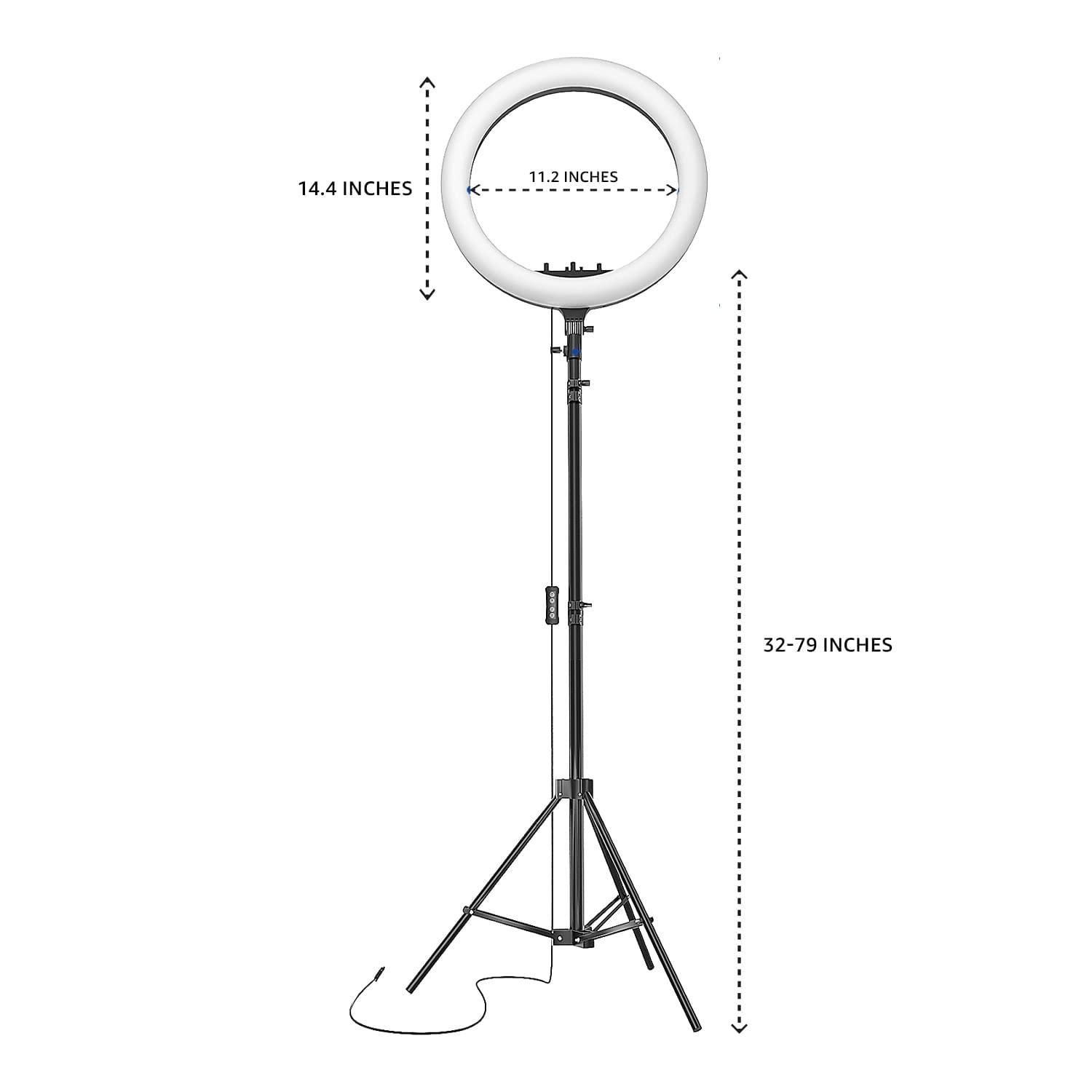 14" RING LIGHT 5V W/ 3X FLEXI-STAND PHONE HOLDERS - NeonSales South Africa