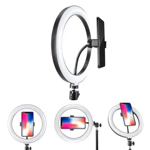 14" RING LIGHT 5V W/ 3X FLEXI-STAND PHONE HOLDERS - NeonSales South Africa