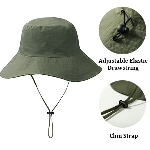 UNBRANDED-JY-3-ROUND HAT-DARK GREEN