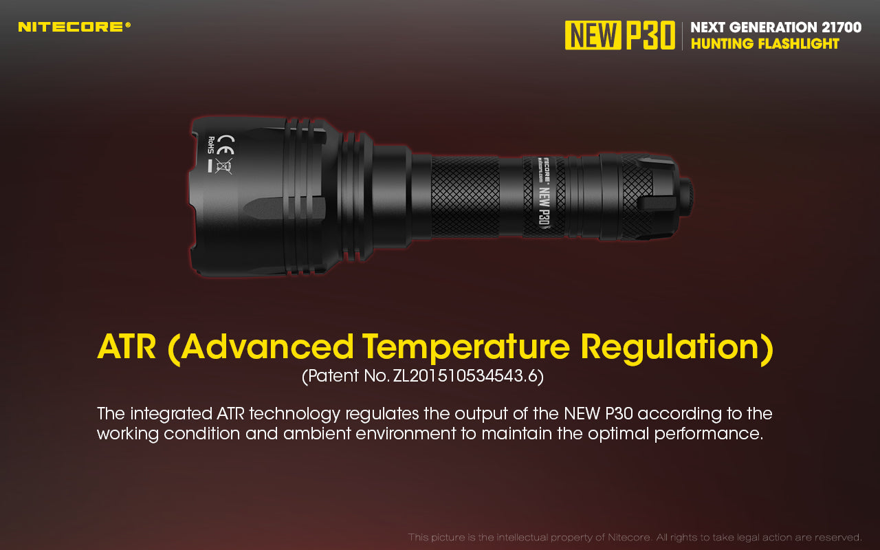 NITECORE NEW P30 1000 LUMEN HUNTING FLASHLIGHT