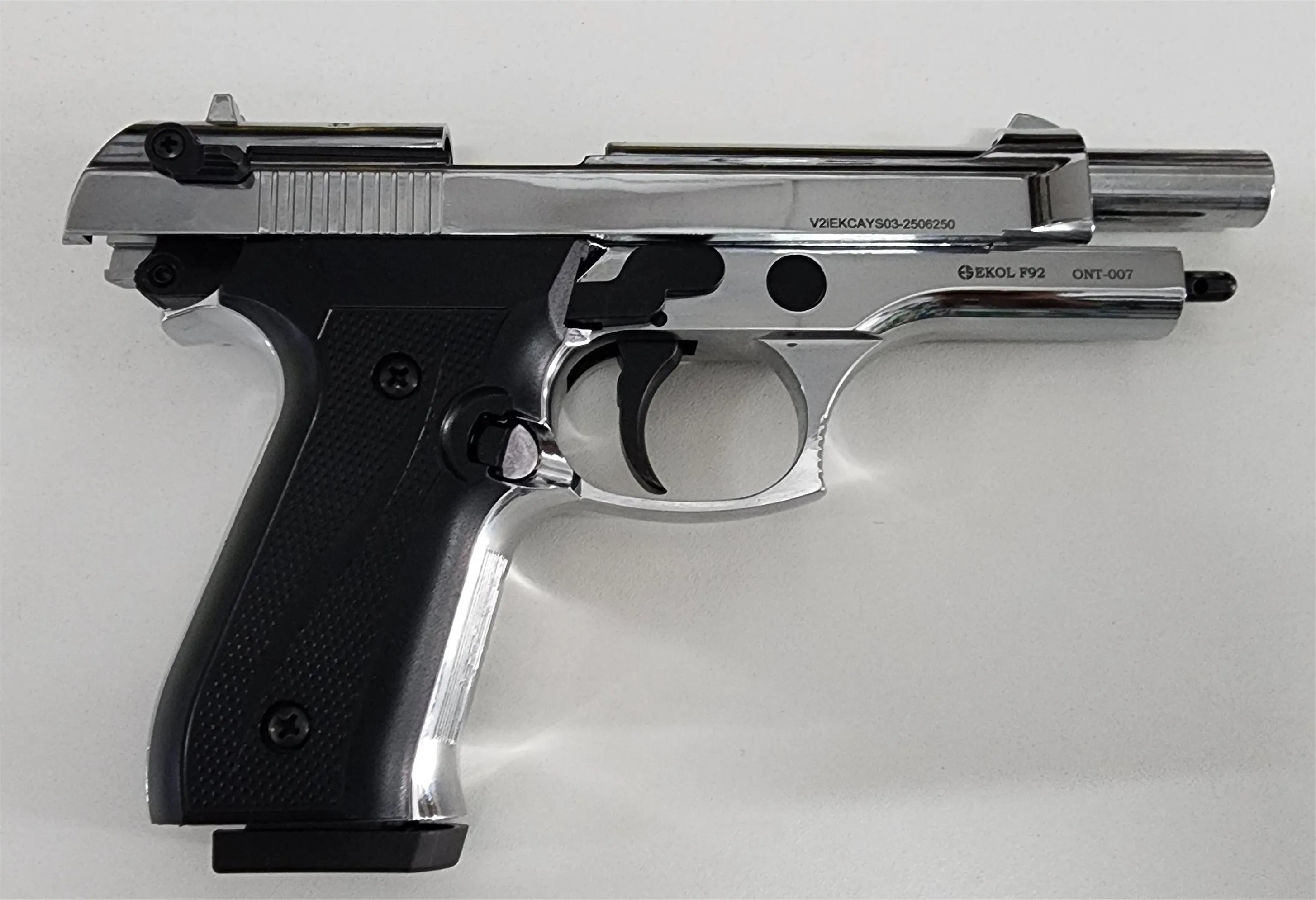 EKOL FIRAT MAGNUM SHINY CHROME BLANK GUN - NeonSales {{ shop.shopifyCountryName }}