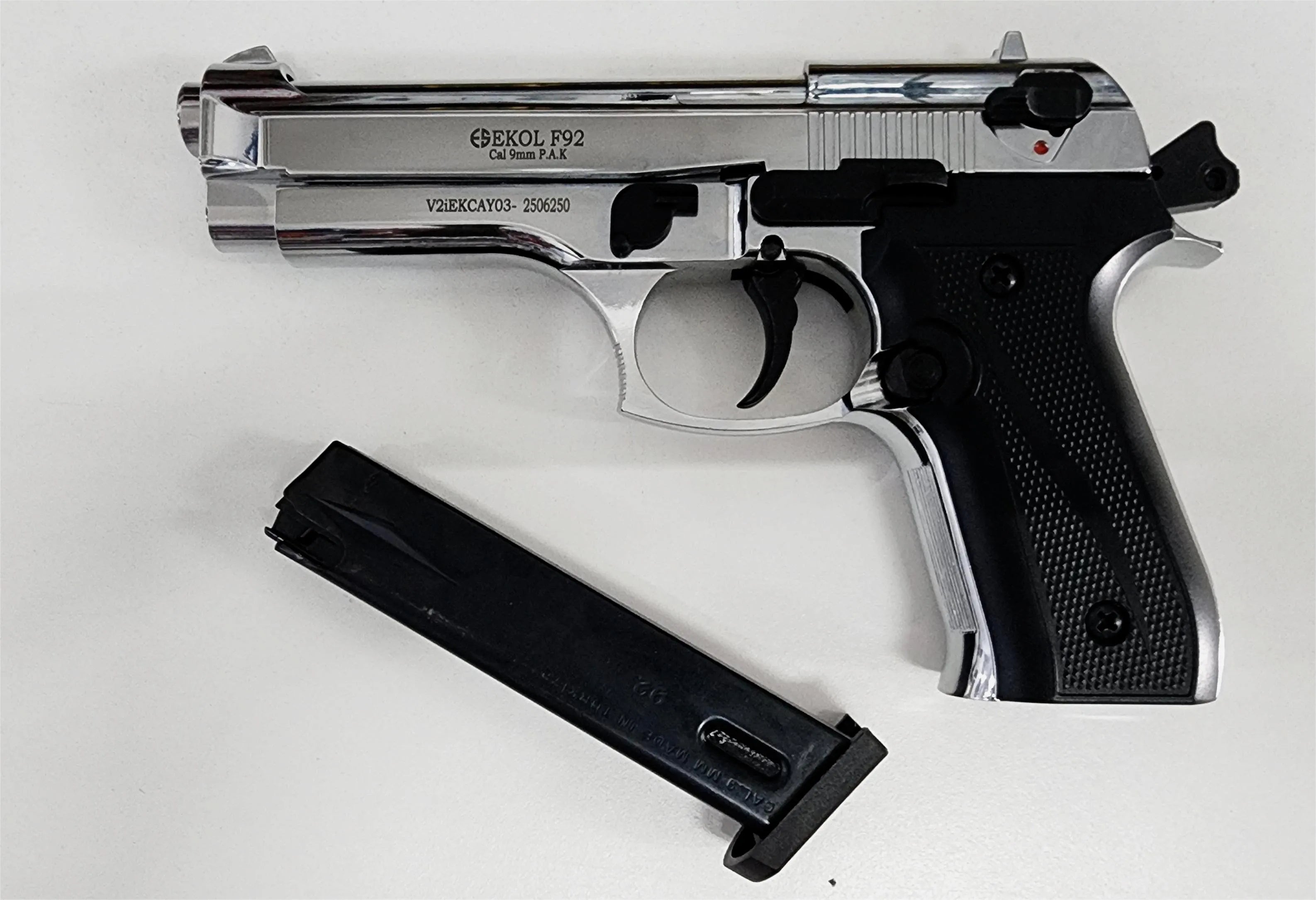 EKOL FIRAT MAGNUM SHINY CHROME BLANK GUN - NeonSales {{ shop.shopifyCountryName }}