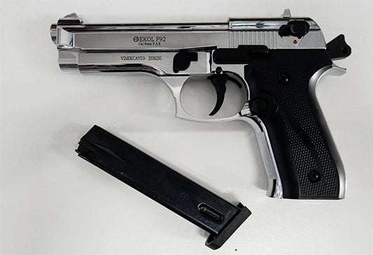EKOL FIRAT MAGNUM SHINY CHROME BLANK GUN - NeonSales {{ shop.shopifyCountryName }}