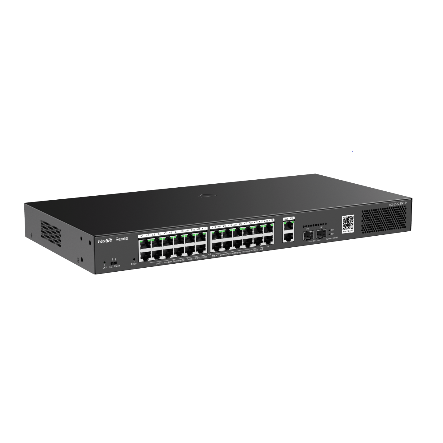 RUIJIE RG-ES228GC-P NETWORK SWITCH - 28G 24POE 370 - NeonSales {{ shop.shopifyCountryName }}