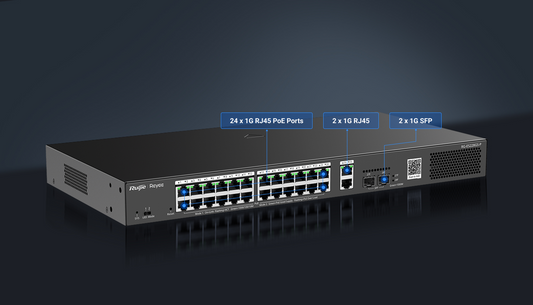 RUIJIE RG-ES228GC-P NETWORK SWITCH - 28G 24POE 370 - NeonSales {{ shop.shopifyCountryName }}