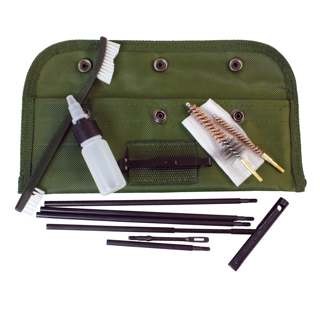 .22 CAL STEEL RAM RODS W/ BRUSHES & POUCH