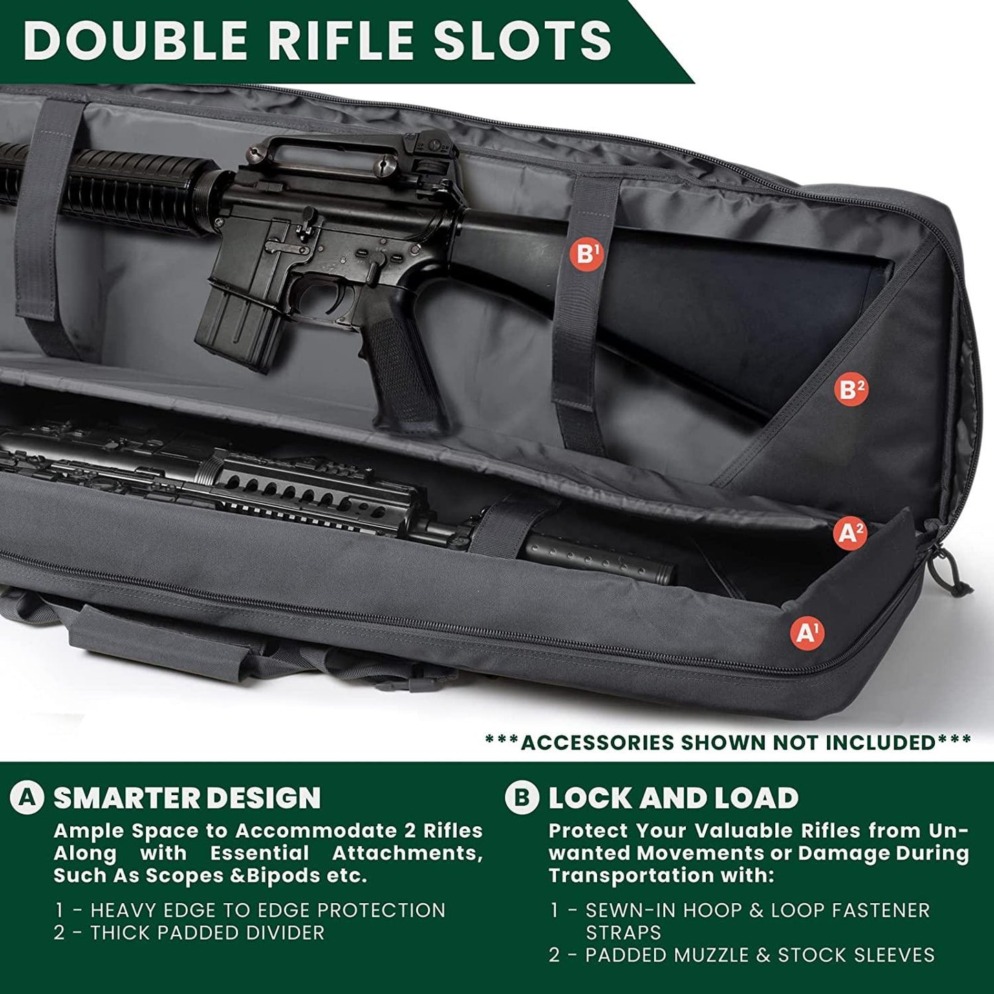 44" RECTANGULAR TACTICAL AIR RIFLE RUCKSACK - BLK - NeonSales {{ shop.shopifyCountryName }}