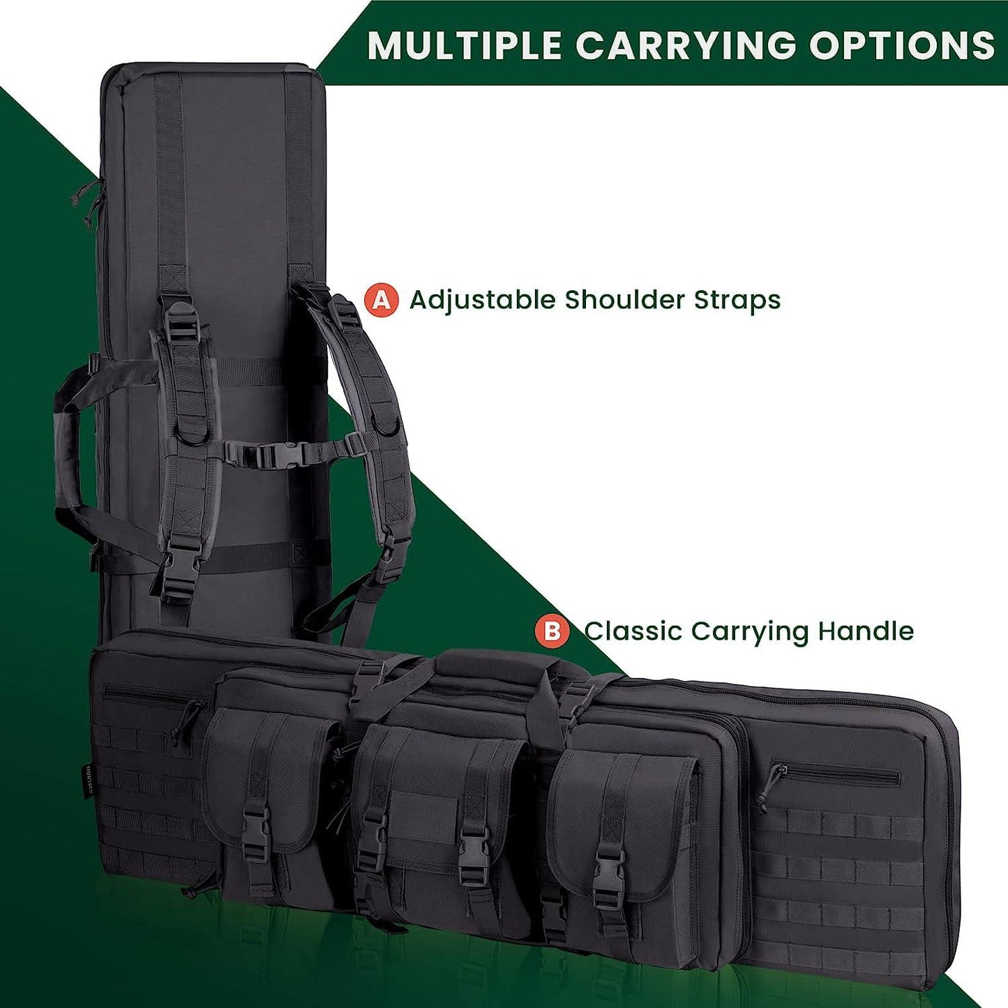 44" RECTANGULAR TACTICAL AIR RIFLE RUCKSACK - BLK - NeonSales {{ shop.shopifyCountryName }}