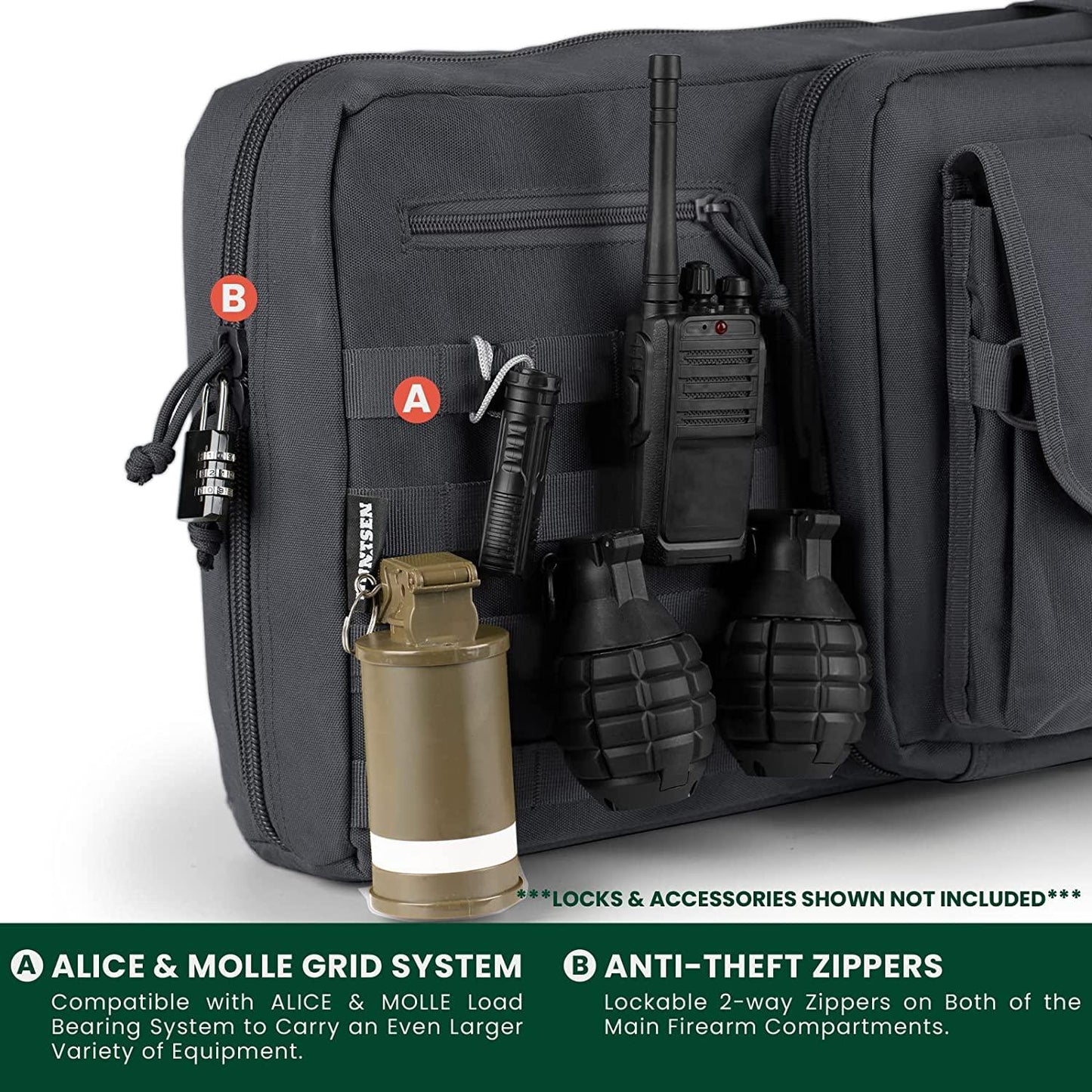44" RECTANGULAR TACTICAL AIR RIFLE RUCKSACK - BLK - NeonSales {{ shop.shopifyCountryName }}