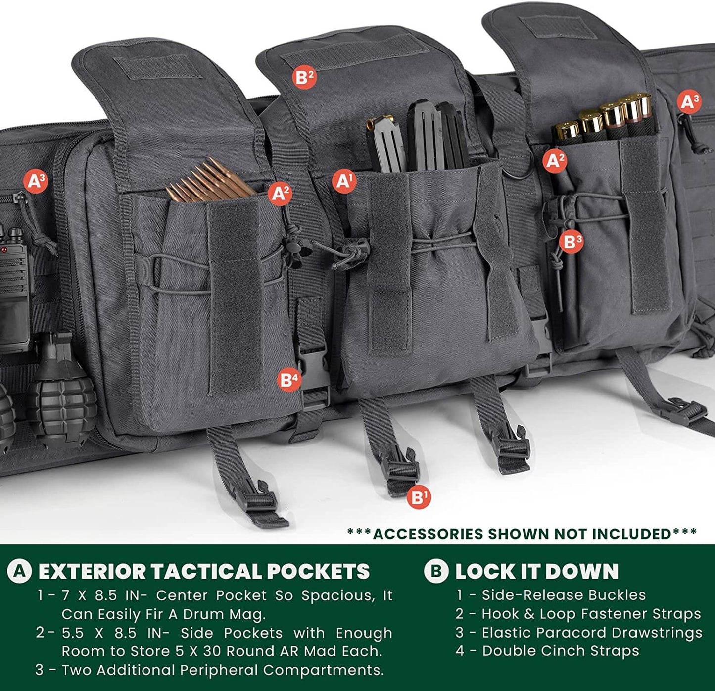 44" RECTANGULAR TACTICAL AIR RIFLE RUCKSACK - BLK - NeonSales {{ shop.shopifyCountryName }}