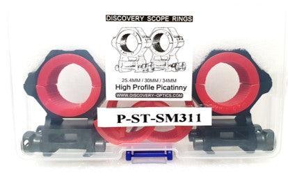 DISCOVERY PICATINNY MOUNT RING SET, 34/30/25MM