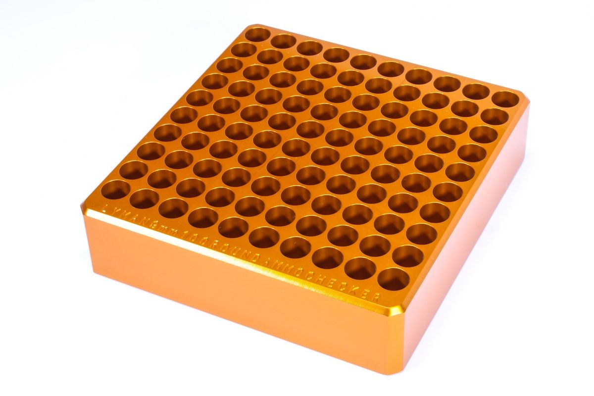 LYMAN AMMO CHECKER BLOCK 100 HOLE 9MM - NeonSales {{ shop.shopifyCountryName }}