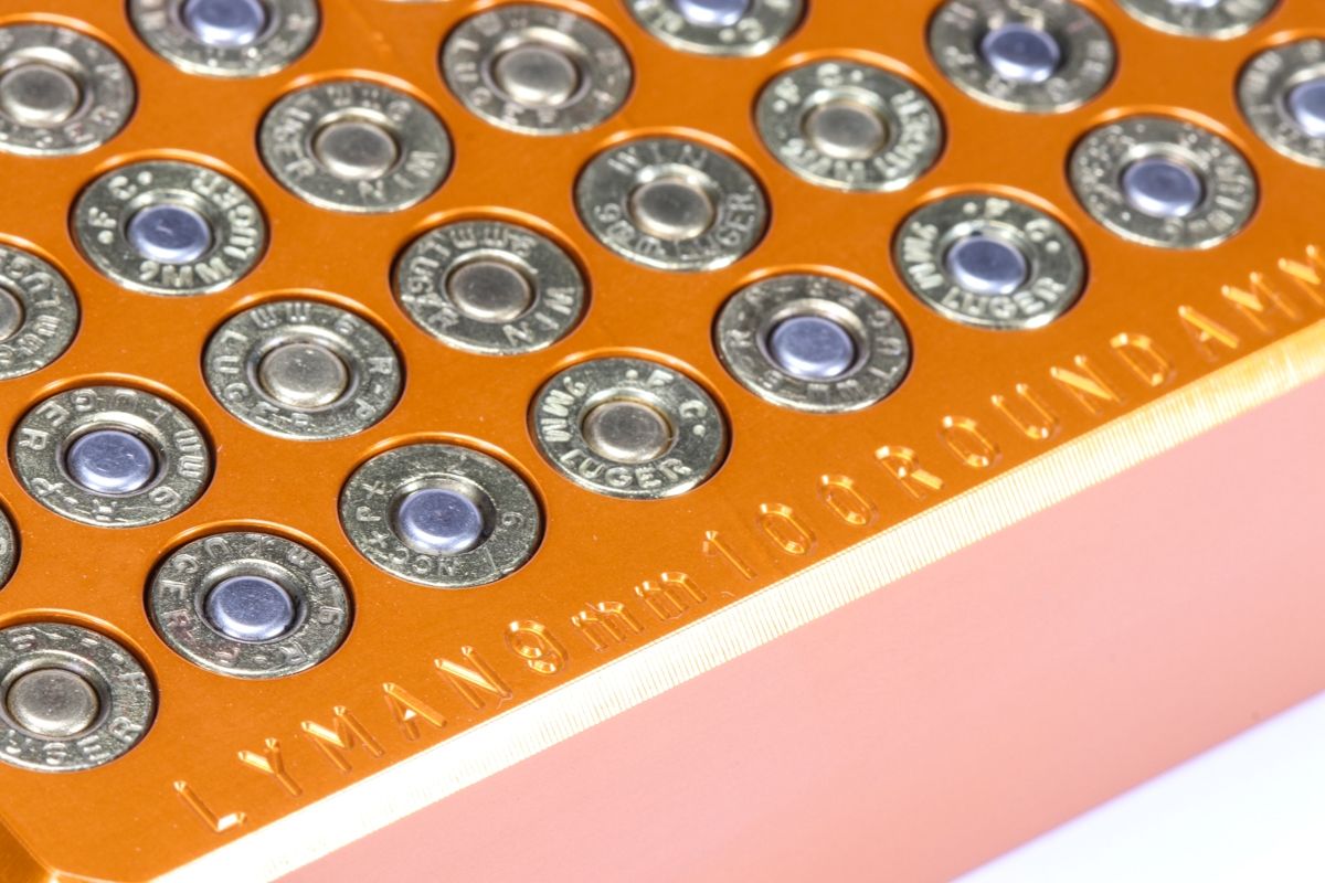 LYMAN AMMO CHECKER BLOCK 100 HOLE 9MM - NeonSales {{ shop.shopifyCountryName }}