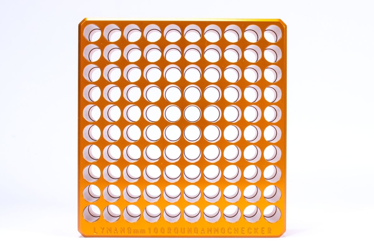 LYMAN AMMO CHECKER BLOCK 100 HOLE 9MM - NeonSales {{ shop.shopifyCountryName }}