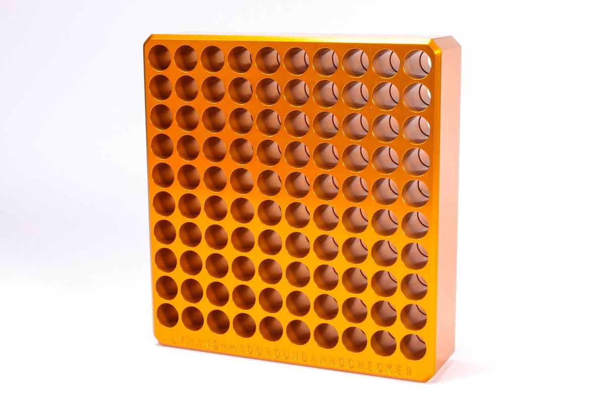 LYMAN AMMO CHECKER BLOCK 100 HOLE 9MM - NeonSales {{ shop.shopifyCountryName }}