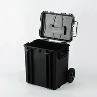 GLARY DELUX STORAGE CASE WITH WHEELS - BLACK