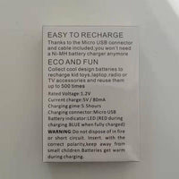 4X AAA NIMH BATTERIES W/ USB RECHARGE CABLE - NeonSales {{ shop.shopifyCountryName }}