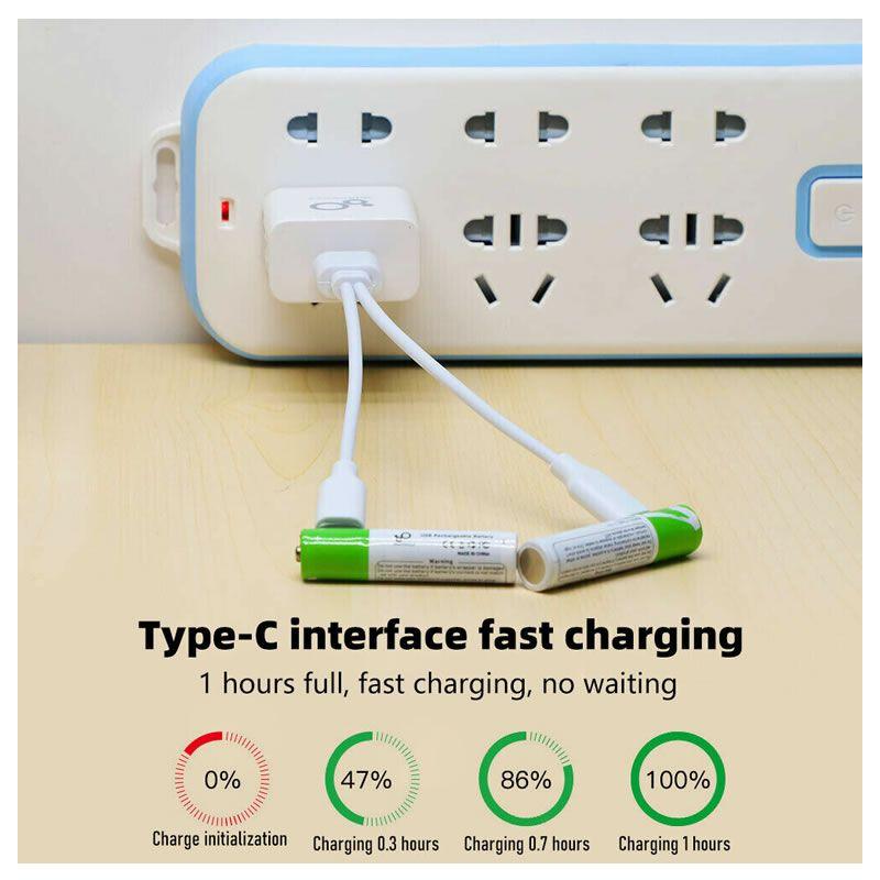 4X AAA NIMH BATTERIES W/ USB RECHARGE CABLE - NeonSales {{ shop.shopifyCountryName }}