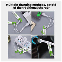 4X AAA NIMH BATTERIES W/ USB RECHARGE CABLE - NeonSales {{ shop.shopifyCountryName }}