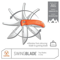 OUTDOOR EDGE SWINGBLADE ORANGE HUNT KNIFE