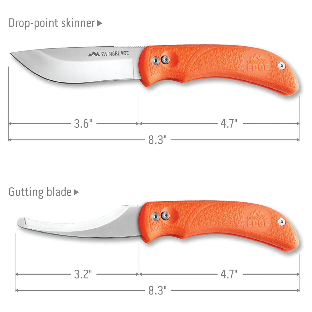 OUTDOOR EDGE SWINGBLADE ORANGE HUNT KNIFE