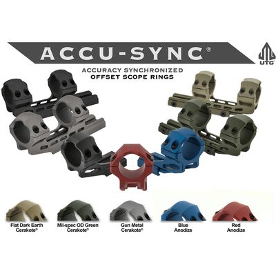 UTG ACCU-SYNC 30MM MED PRO 34MM RING - BLUE