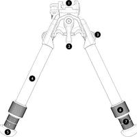 HAWKE CARBON FIBRE PRO BIPOD 8-11" / 20-28CM