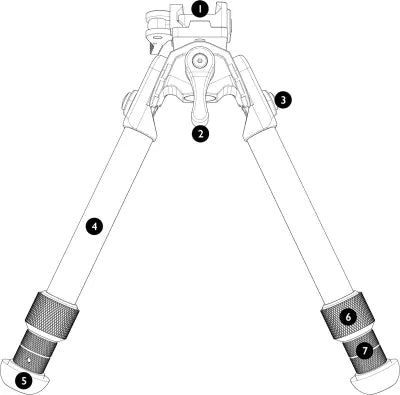 HAWKE CARBON FIBRE PRO BIPOD 8-11" / 20-28CM