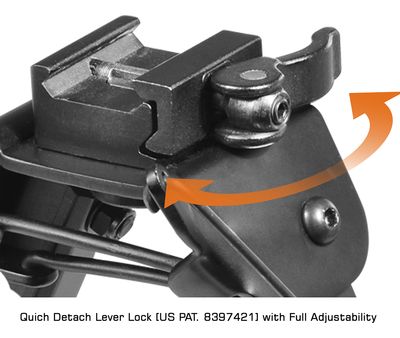 UTG SUPER DUTY BIPOD WITH QD MOUNT 6"-8"