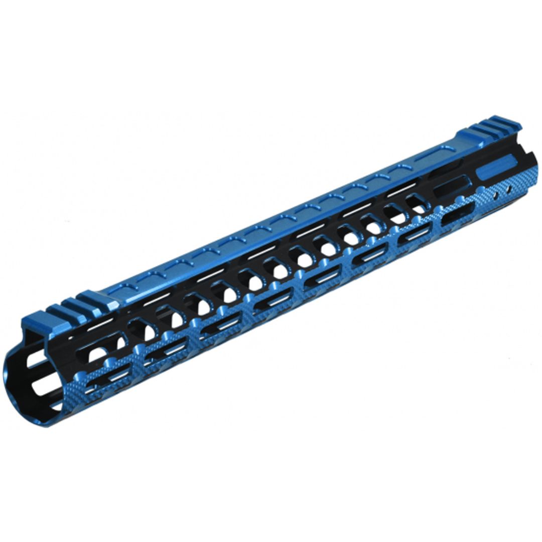 UTG AR15 15" M-LOK FREE FLOAT HANDGUARD BLUE BLACK