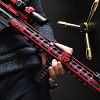 UTG AR15 15" M-LOK FREE FLOAT HANDGUARD RED BLACK