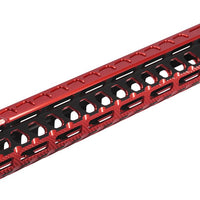 UTG AR15 15" M-LOK FREE FLOAT HANDGUARD RED BLACK