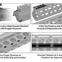 UTG AR15 15" M-LOK FREE FLOAT HANDGUARD RED BLACK