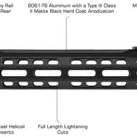 UTG FORERUNNER 10" M-LOK FREE FLOAT HANDGUARD