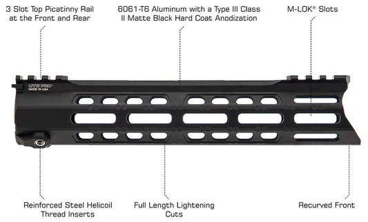 UTG FORERUNNER 10" M-LOK FREE FLOAT HANDGUARD